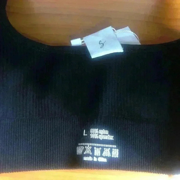 Silk & Salt black ribbed cropped tank sz L NWT - Picture 4 of 6